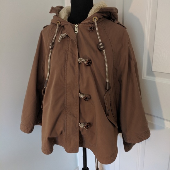 Teenie Weenie 90s camp hooded poncho jacket EUC - Picture 3 of 8